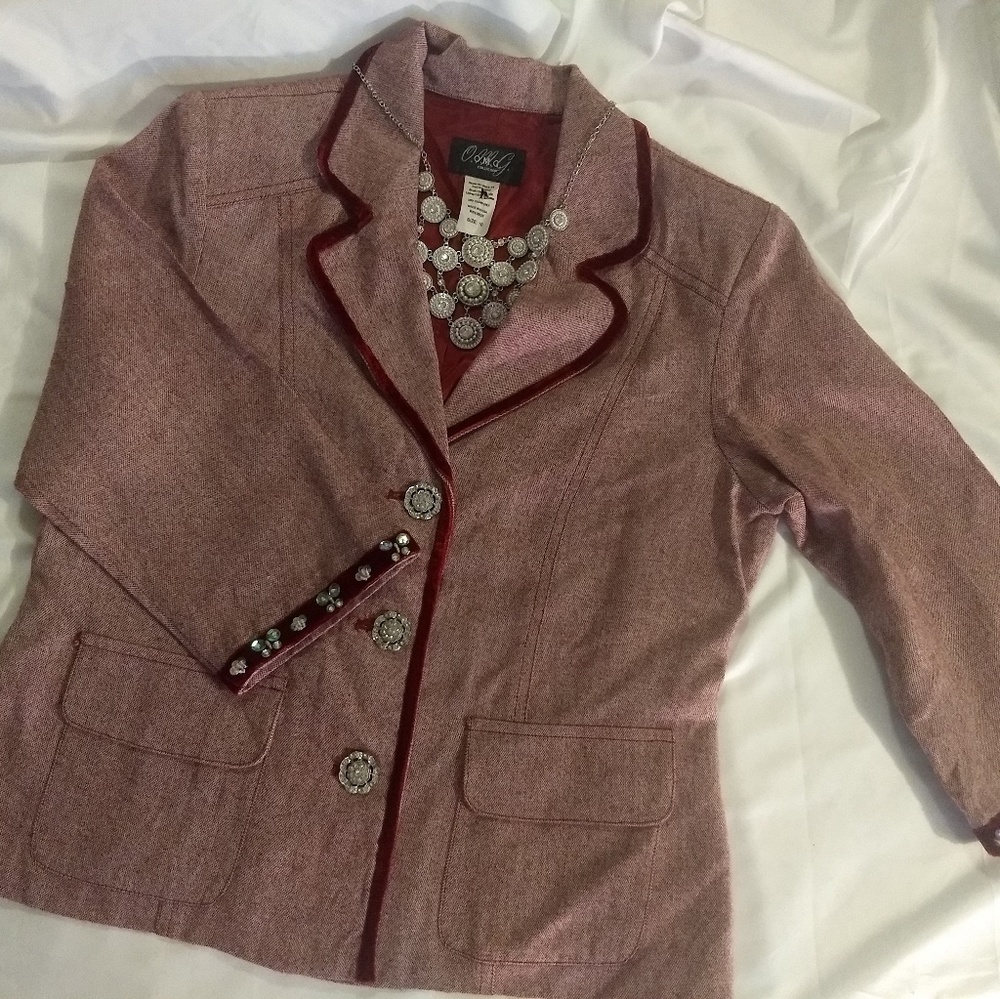 Red Artsy Blazer